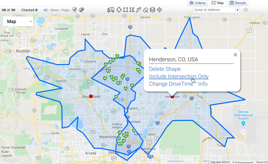 Intersecting Map Shapes